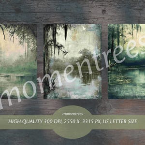 Moorland Junk Journal Paper: Swamp Nature Printable (digital Download ...