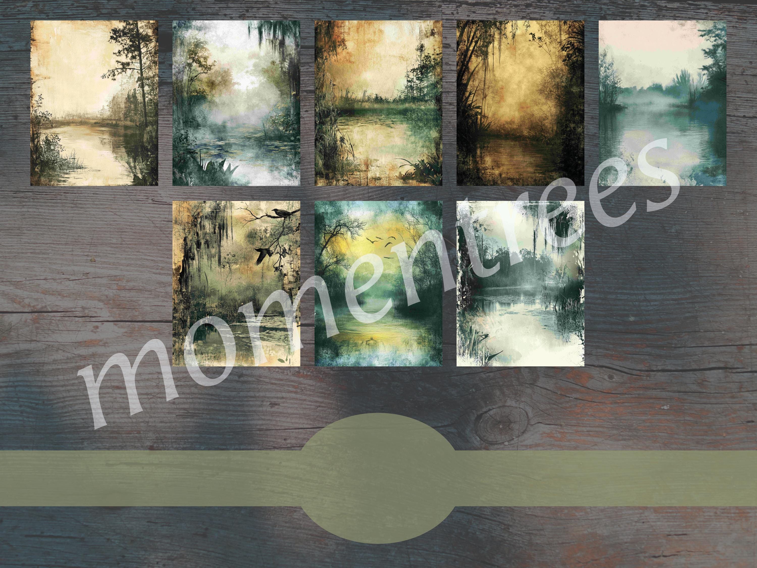 Moorland Junk Journal Paper: Swamp Nature Printable (digital Download ...