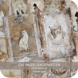 Scrapbooking, chats chatons papiers numériques mignons télécharger vintage journal kit scrapbooking éphémères et accessoires de scrapbook Pâques