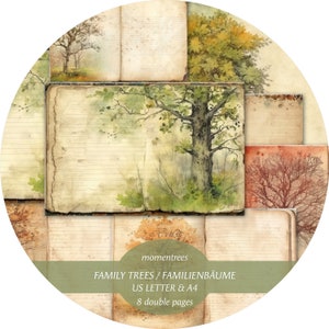 Documenti digitali per alberi genealogici scarica kit di diario vintage scrapbooking kit di diari effimeri e forniture di carta per album