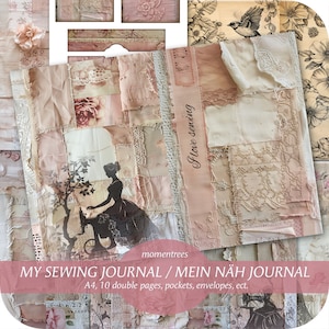 Mon kit de journal de couture avec poches et enveloppes pour fournitures et patrons de couture