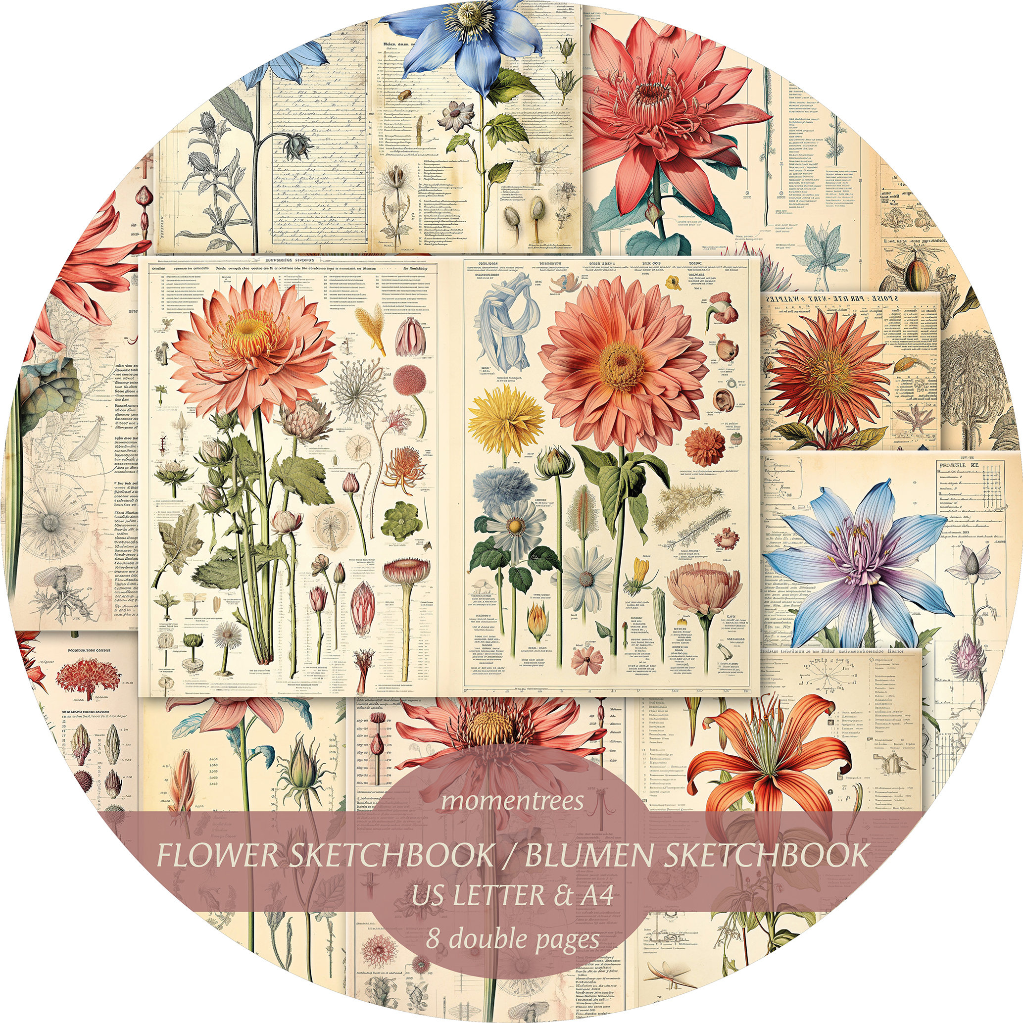 Old botanical book - Etsy 日本
