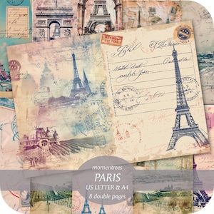 Scrapbooking, París Francia Diario de viaje Torre Eiffel Arco de Triunfo de l’Étoile Viñedos Viaje a Francia