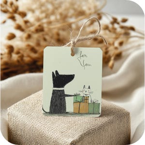 Honden- en kattenkerstkaarten, grappige kerstclipart, kerstafbeeldingen voor kerstambachten en -decor, digitaal afdrukbaar