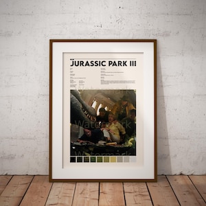 Jurassic Park III 2001 Poster | Wall Art Print | Vintage Art Print | Custom Movie Poster | Digital Wall Art | Home Décor | Printable