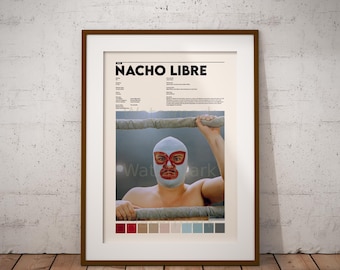 Nacho Libre Poster | Wall Art Print | Vintage Art Print | Custom Movie Poster | Digital Wall Art | Home Décor | Printable