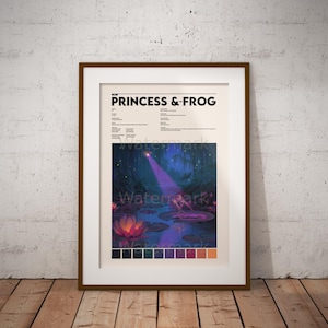 The Princess and the Frog Poster | Wall Art Print | Vintage Art Print | Custom Movie Poster | Digital Wall Art | Home Décor | Printable