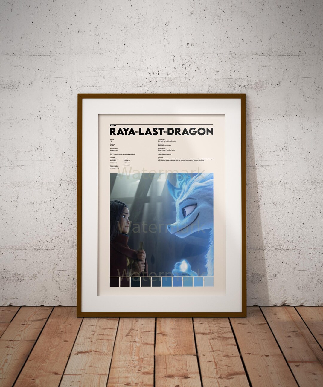 Raya & the Last Dragon Poster | Wall Art Print | Vintage Art Print ...