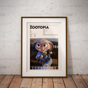 Zootopia Poster | Wall Art Print | Vintage Art Print | Custom Movie Poster | Digital Wall Art | Home Décor | Printable