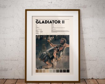 Gladiator II Poster | Wall Art Print | Vintage Art Print | Custom Movie Poster | Digital Wall Art | Home Décor | Printable