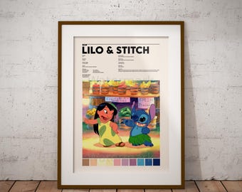 直筆サイン入りリロ＆スティッチポスターCOA - Etsy 日本