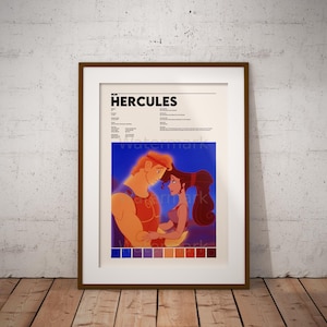 Hercules Poster | Wall Art Print | Vintage Art Print | Custom Movie Poster | Digital Wall Art | Home Décor | Printable