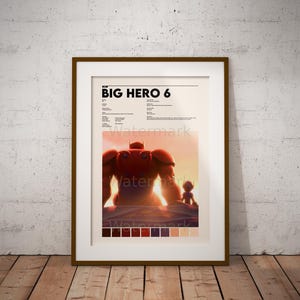 Big Hero 6 Poster | Wall Art Print | Vintage Art Print | Custom Movie Poster | Digital Wall Art | Home Décor | Printable