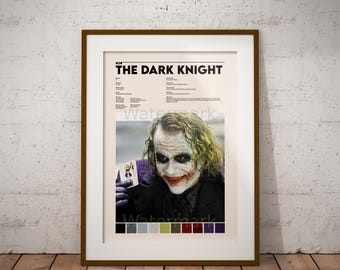 The Dark Knight Poster | A4 Wall Art Print | Vintage Art Print | Custom Movie Poster | Digital Wall Art | Home Décor | Printable