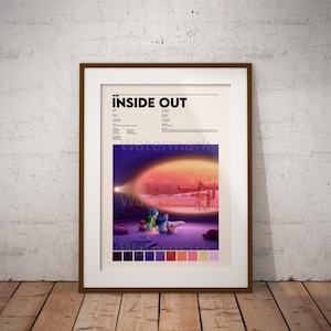 Inside Out Poster | Wall Art Print | Vintage Art Print | Custom Movie Poster | Digital Wall Art | Home Décor | Printable