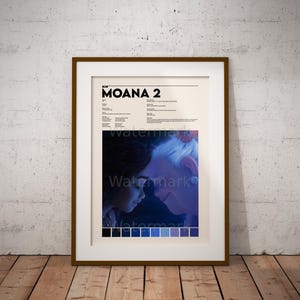 Moana 2 Poster | Wall Art Print | Vintage Art Print | Custom Movie Poster | Digital Wall Art | Home Décor | Printable