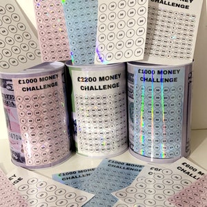 Etiqueta engomada de Tin Tracker / Desafío de ahorro de dinero / Relleno de efectivo / Rastreador de ahorros / Desafío de deuda / Pegatinas de presupuesto (SOLO PEGATINA)