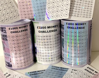 Tin Tracker Sticker| Money Saving Challenge | Cash Stuffing | Savings Tracker | Debt Challenge | Budgeting Stickers (STICKER ONLY)