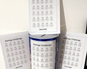 Tin Tracker Sticker| Money Saving Challenge | Cash Stuffing | Savings Tracker | Debt Challenge | Budgeting Stickers (STICKER ONLY)