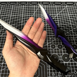 Metal Valorant Singularity Knife Blunt Blade 3D Alloy Carving Cosplay Prop