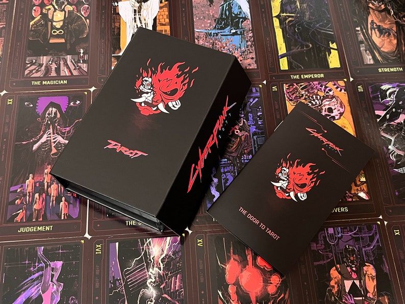 Cyberpunk/tarot Cards Art Collection Cards 22 Major Arcana Etsy
