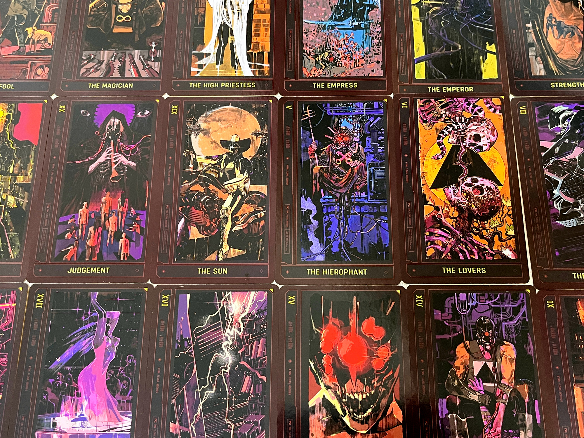 Cyberpunk/tarot Cards Art Collection Cards 22 Major Arcana Etsy UK