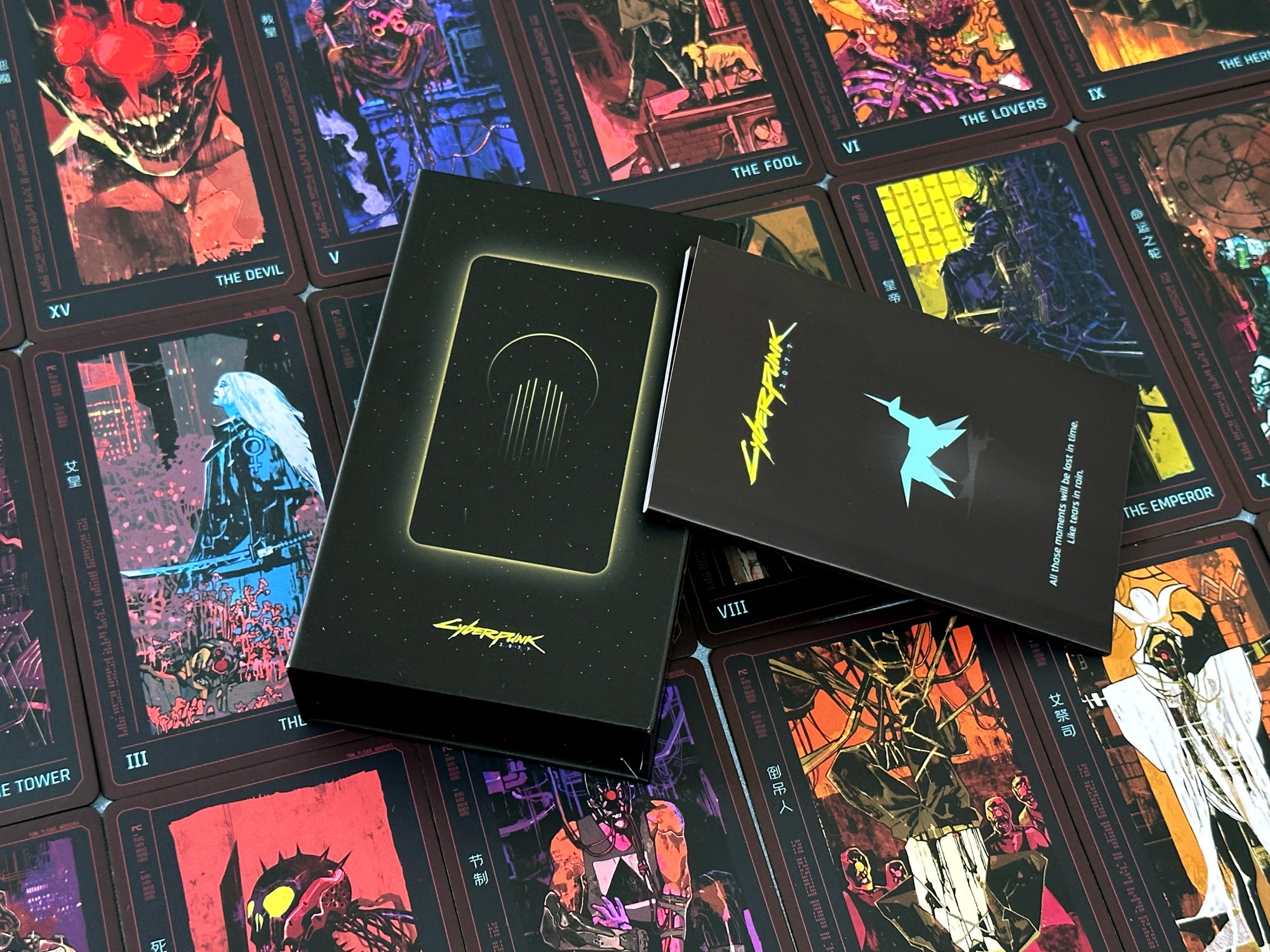 Cyberpunk Tarot Cards 22 Major Arcana Game Illustration Etsy
