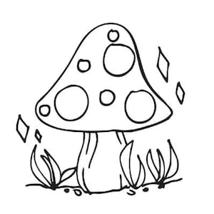 Mushroom Coloring Page