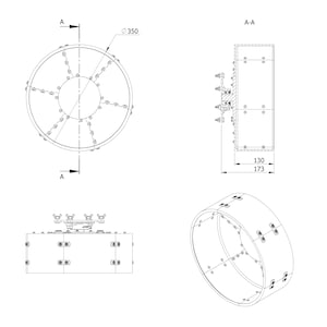 Plastic running wheel for Degu mice and other small Pets 350mm