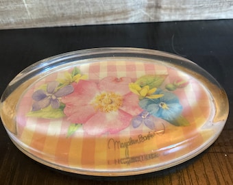 Vintage Floral Paperweight.