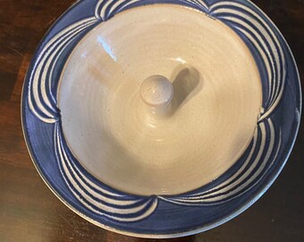 Glazed pottery apple onion baking dish pottery made in Paris Maine.