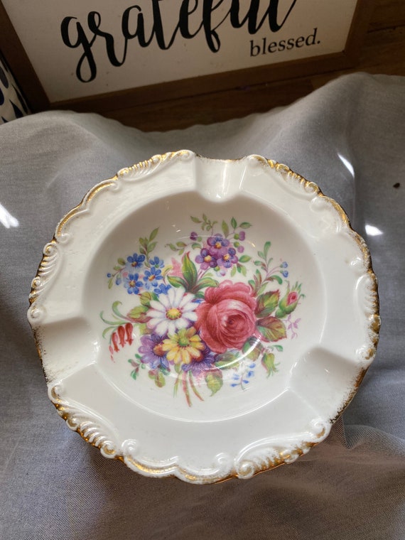 Royal Castle Fine Bone China Ashtray Trinket Dish Made in Etsy