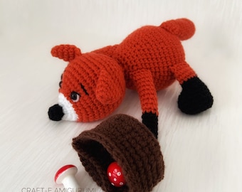 FOX CROCHET PATTERN, Handmade amigurumi  fox pdf tutorial, Easy pattern, Amigurumi fox soft toy