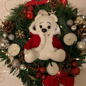 AMIGURUMI PATTERN Christmas Polar Bear. Crochet PDF pattern