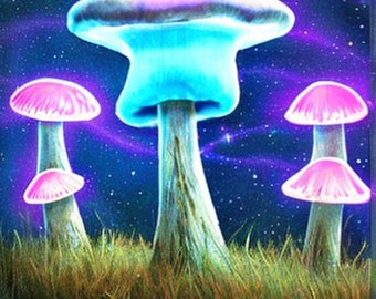 Deep within the heart of an enchanted forest, there exists an extraordinary mystical mushroom which is a sight to behold.