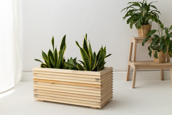 Support De Plantes En Bois - Tabouret Décoratif 24x24x15 Cm - Pour Intérieur Et Extérieur, Jardin, Balcon