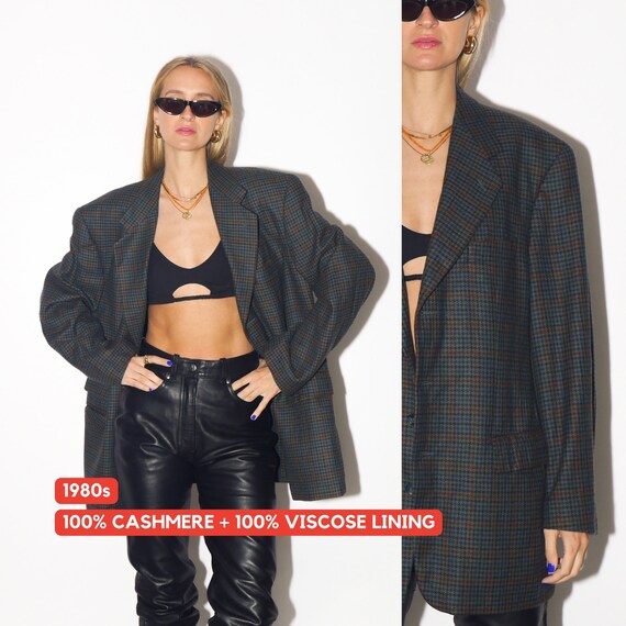 Vintage Pure Cashmere Blazer Coat 12 14 16