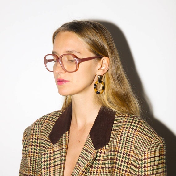 Vintage 70s Glasses Frames in Nude Pink | Plastic Retro Eyeglasses