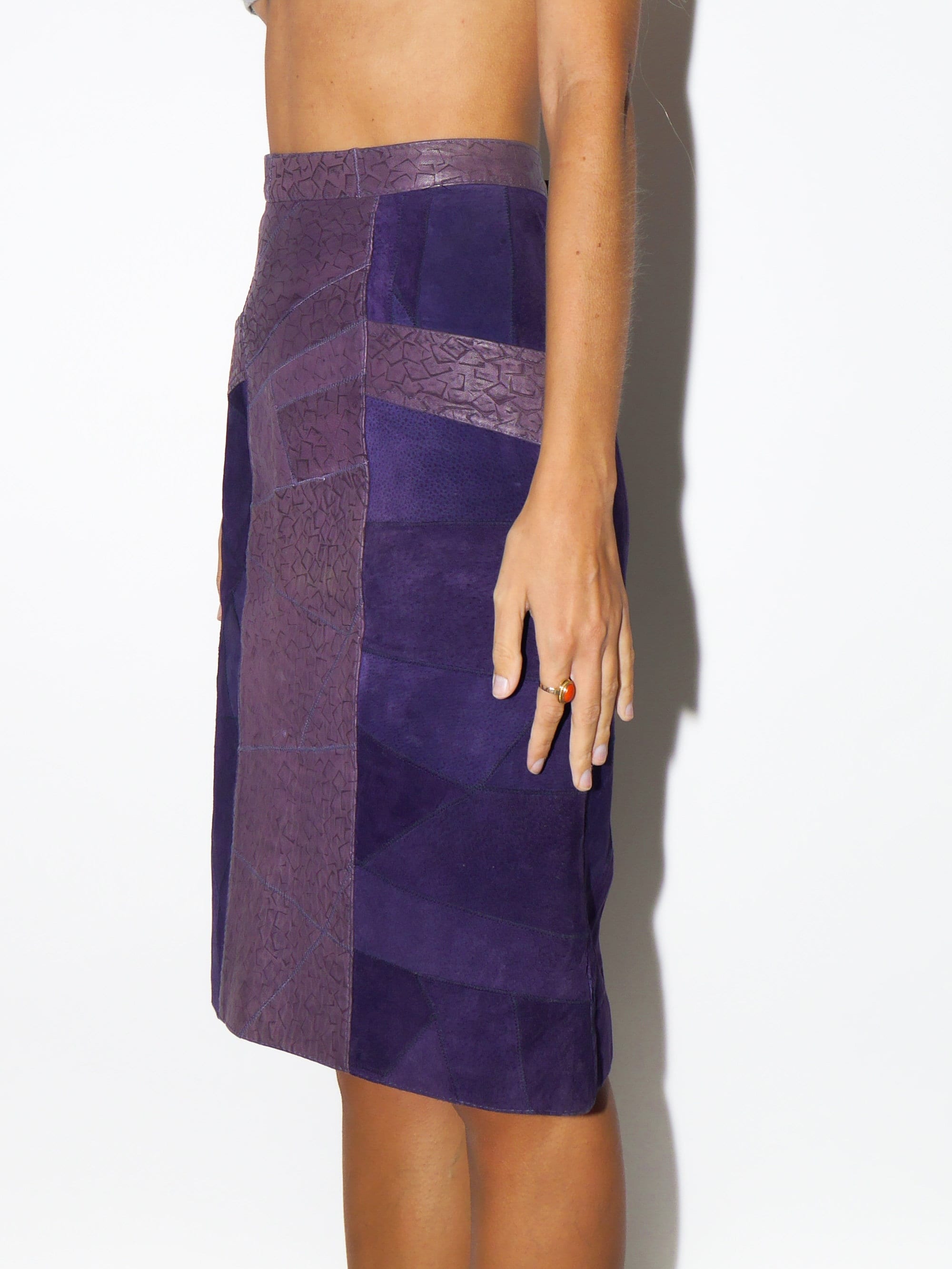 Vintage suede skirt