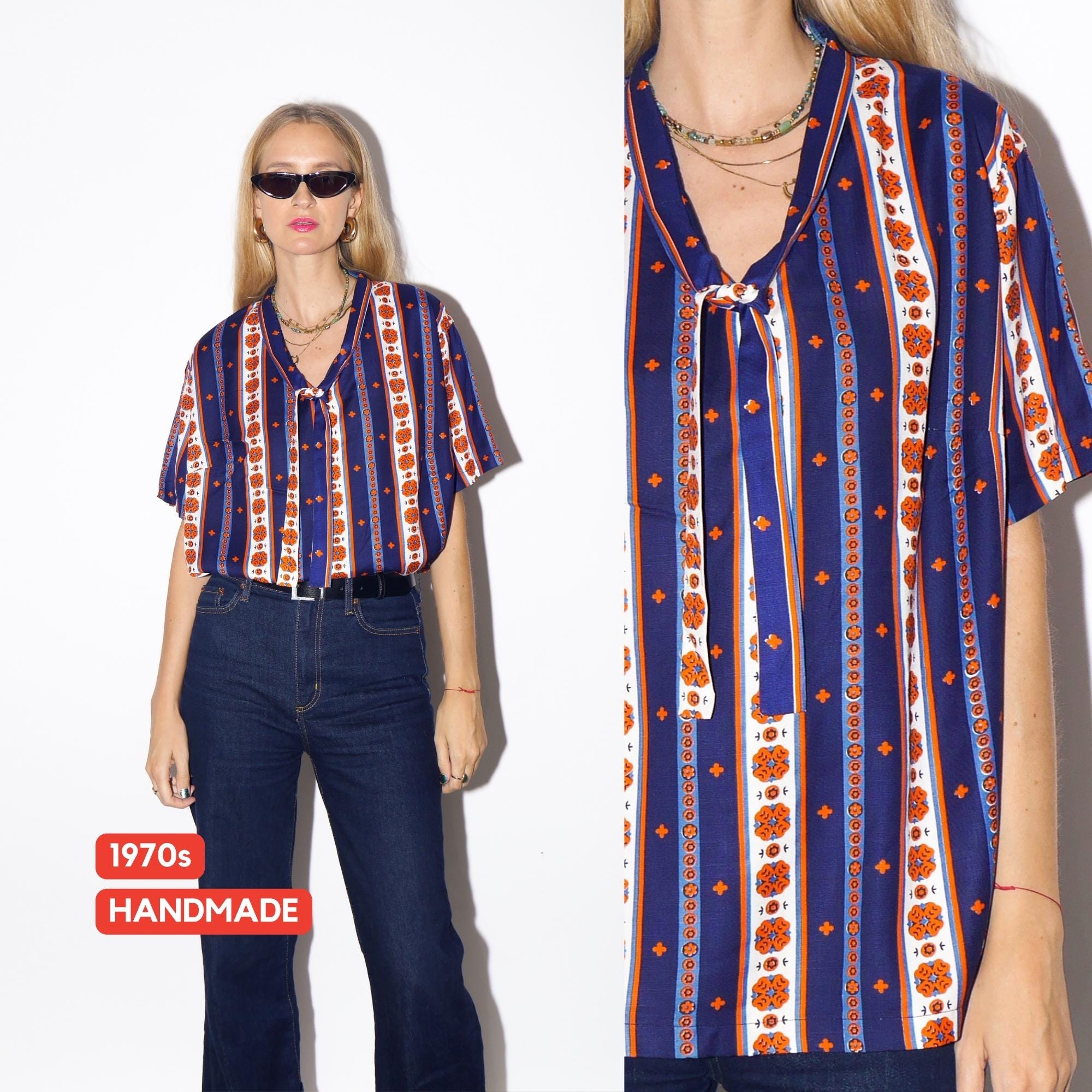 Vintage Striped Blouse