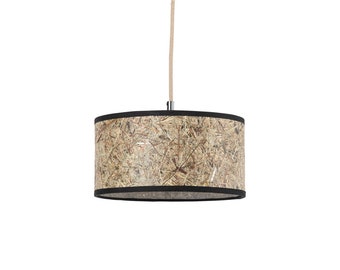 Hanging lamp with hay screen / cylindrical in different sizes - handicraft from the Alps