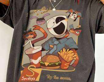 Gangle Jax Spudsys Fast Food Comfort Colors® Shirt, The Amazing Digital Circus Shirt, Tadc Shirt, Tadc Sweatshirt Hoodie