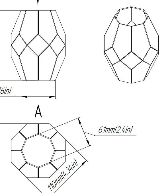 印刷用デジタル図面！ステンドグラステラリウム。プロジェクト339（L