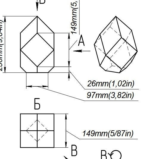 印刷用デジタル図面！ステンドグラスのテラリウム。プロジェクト207（L