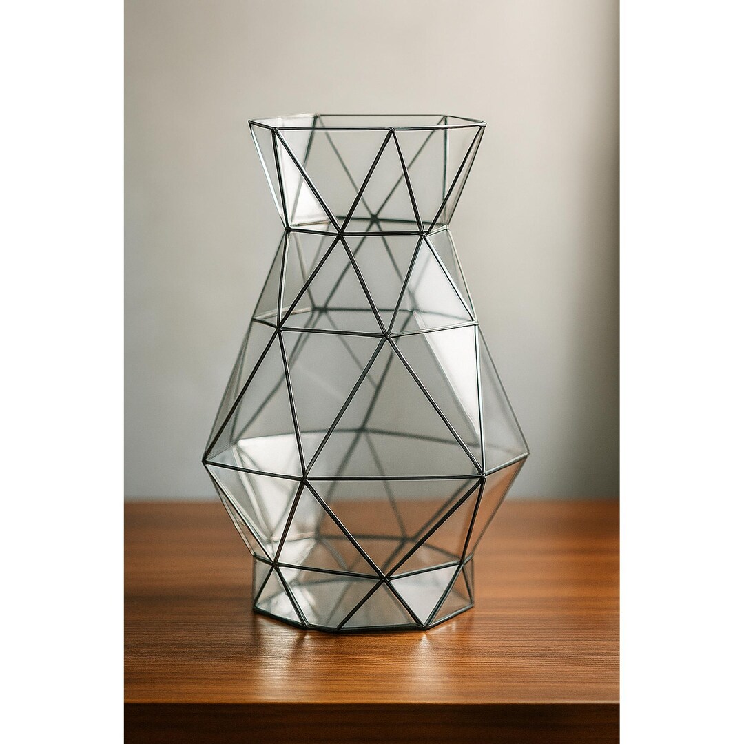 印刷用デジタル図面！ステンドグラスのテラリウム。プロジェクト144（S