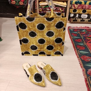 Silk Velvet Ikat Totebag 057