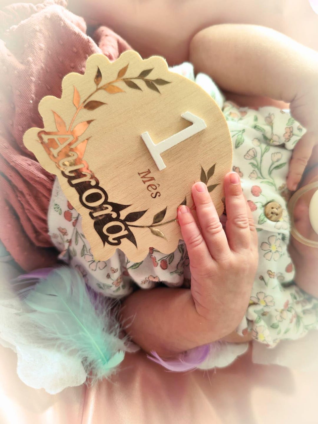 Personalized Baby Monthly Milestone Discs – Wooden Name Set – 1 to 12 ...