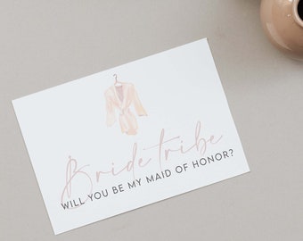 Bridesmaid Proposal Card, Will You Be My Bridesmaid, Maid of Honor Proposal Card, Bridesmaid Proposal, Printable Digital Download,Bridesmaid