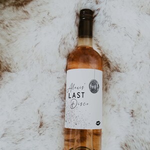 Last Disco Wine Label Template, Last Disco Bachelorette Wine Label Template, Disco Wine Label Printable Download, Editable Wine Labels