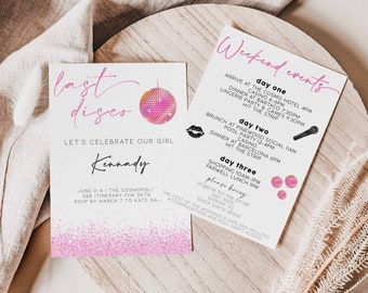 Last Disco Bachelorette, Bachelorette, Bachelorette Itinerary, Bachelorette Party, Digital Download, Digital, Disco Bachelorette, Disco